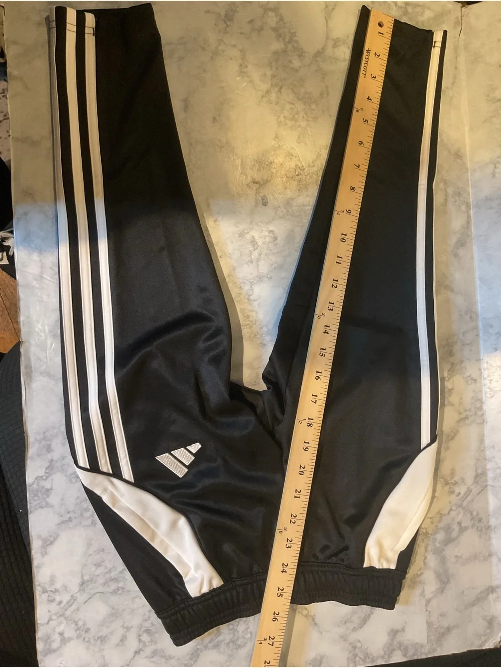 adidas Black Joggers‎ with White Stripe Accent